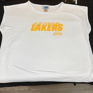 NBA Lakers White and Yellow Sleeveless Top